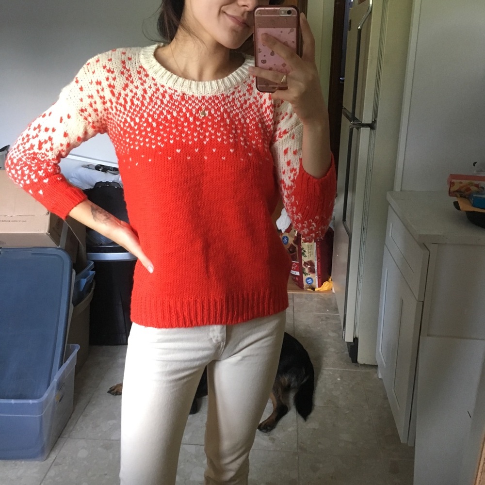 chunky madewell speckled knit sweater